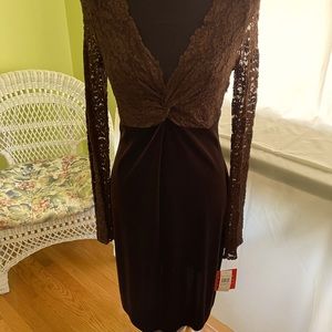 Velvet and lace dress